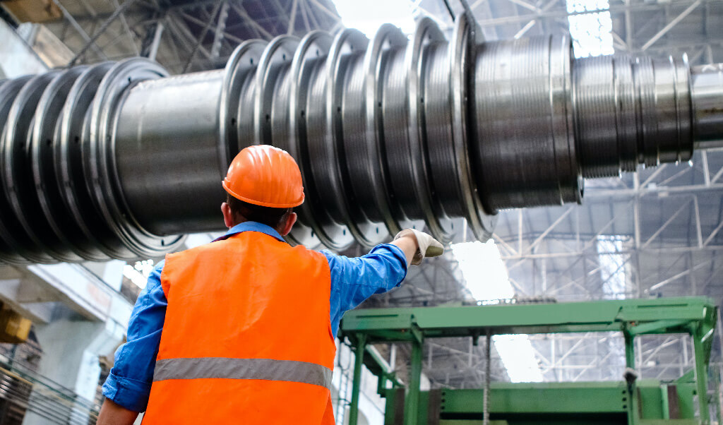 Industrial image of man in factory